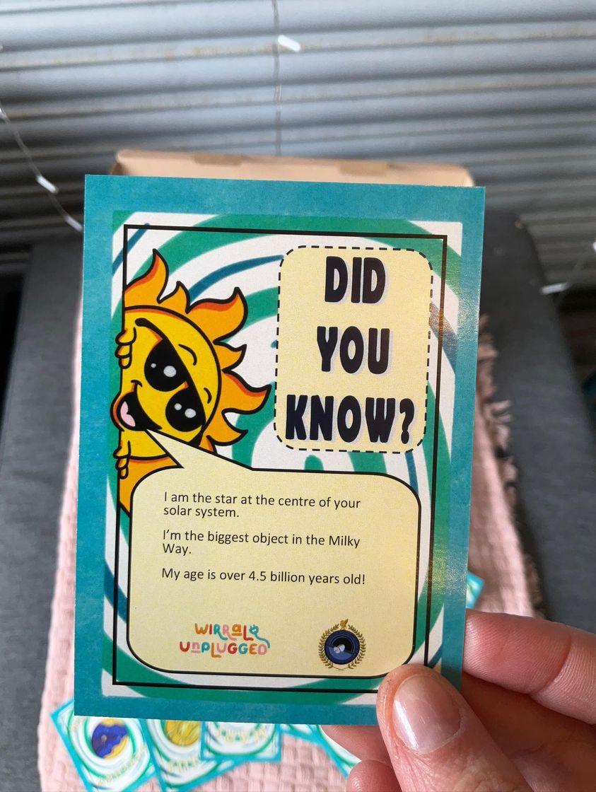 Fact card in the space box