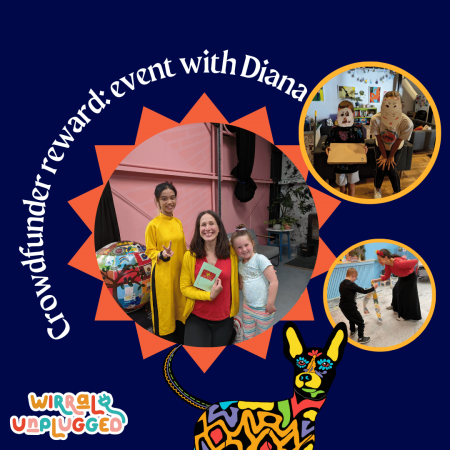 Crowdfunder event with Diana- pictures of Diana with families at event